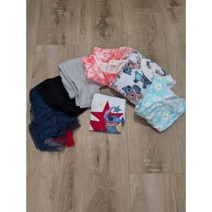 Girls Bundle 7-Pc Tops Bottoms Dresses Lilo & Stitch Cat & Jack Champion Size XL